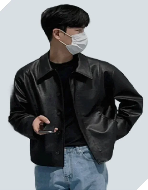 Veste cuir streetwear